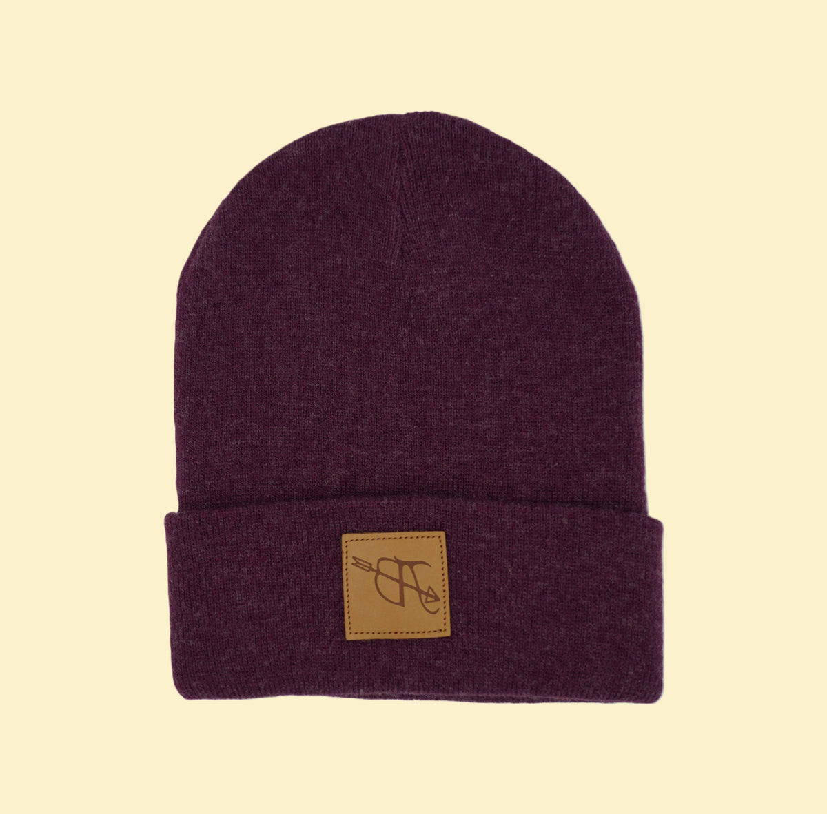 VINCE Wool Cashmere Rib Knit Beanie Hat Embroidered Logo Cuff NEW One Size Mauve Mauve Chalk Light Pink Fitted Rib Knit Wool Beanie | GANNI US main image 3